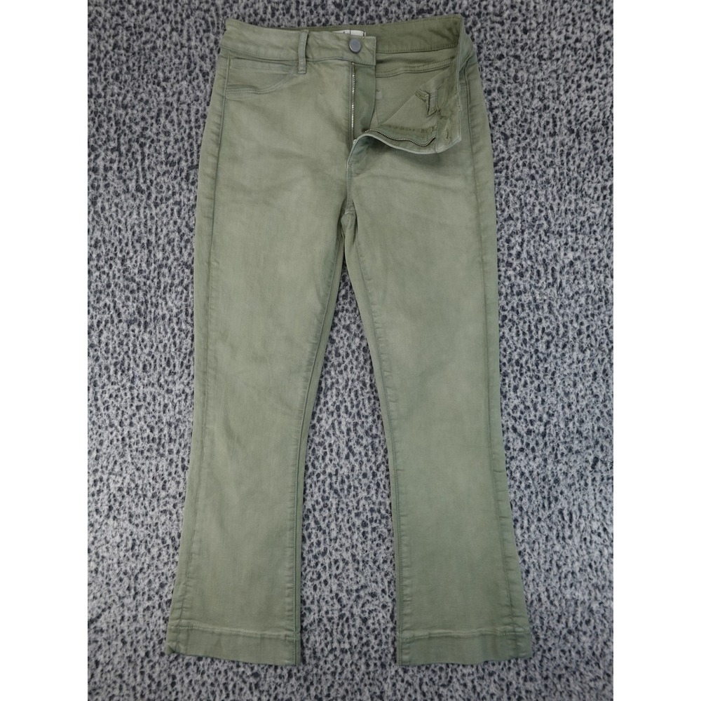 Articles of Society London Crop Jeans Womens 29 Olive Green‎ Flare 5056CR-722